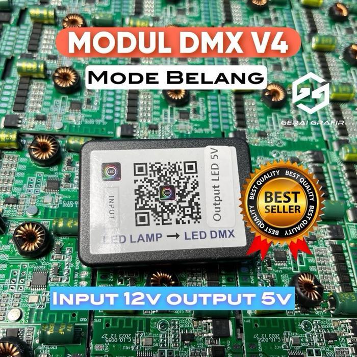 MODUL DMX V4 BELANG / MODUL RGB BELANG / MODUL ALIS MODE BELANG MANUAL INPUT 12 V OUT 5 V RESIN