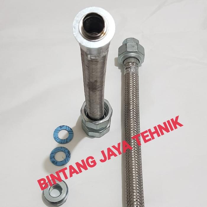 Flexible Joint Union Tozen 1/2" 30Cm / Flexible Hose 1/2" 30Cm Tozen