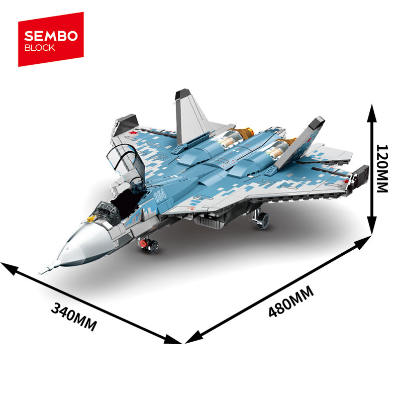 SEMBO BLOCK Military Aircra Stealth Fighter Weapons Building Blocks Fighter Airplane Model Bricks