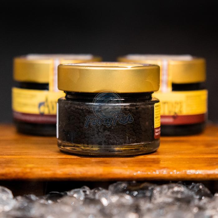 Caviar Avruga 120 Gram / Pescaviar Telur Ikan Hitam Kaviar d Premium