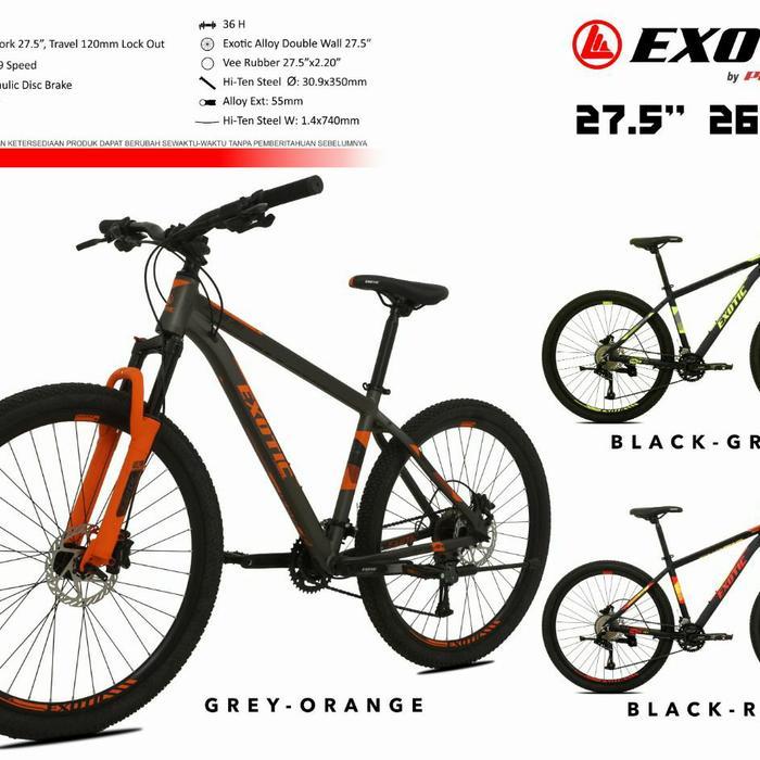 Sepeda MTB 27.5 inch Merk Exotic 2612 AH