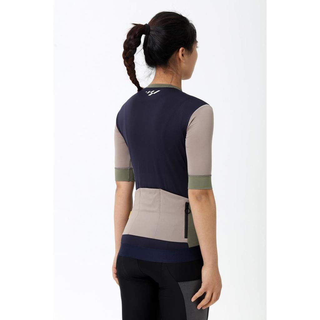 Jersey Sepeda Men Women GRC RESEARCH Prussian Blue Cycling Jersey