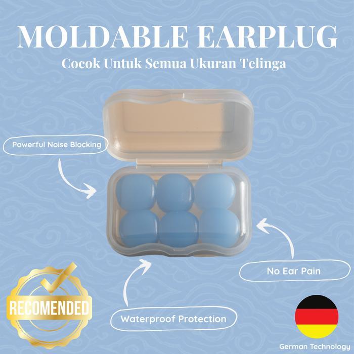 Onehealth Kit - Calmicloud Moldable Earplug Penutup Kuping Anti Bising & Anti Air Earplug Silikon