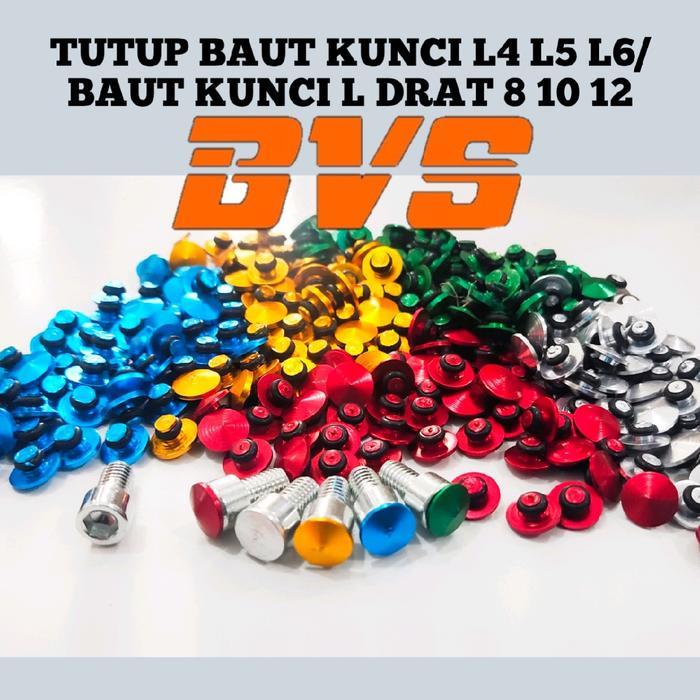 NEW 5pcs Tutup baut kunci L4 L5 L6 tutup baut L full alumunium tutup baut variasi