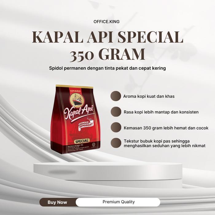KAPAL API Kopi Bubuk KAPAL API Kopi Bubuk Kapal Api Special (350 gr) Kopi Hitam Seduh Aroma Kuat &