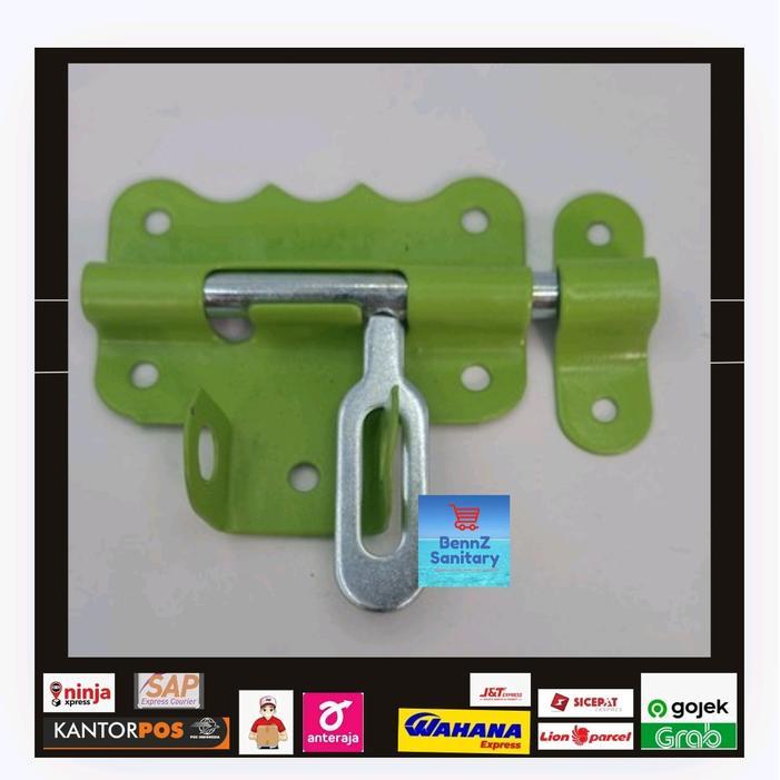NEW overpale grendel / overfale grendel warna hijau / overpale rumah / kunci rumah /