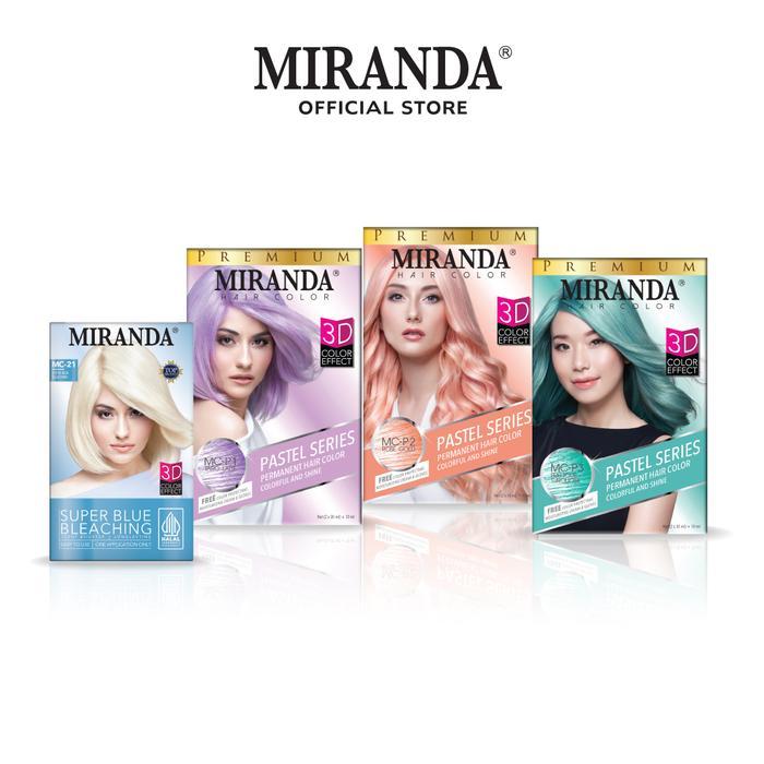 [Pastel Series] Miranda Hair Color (Cat Rambut Permanen) 30Ml Blue Bleaching Turquoise Rose Gold