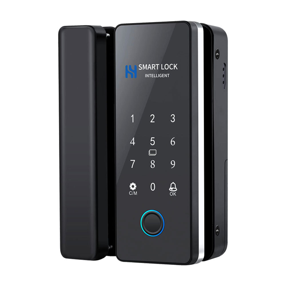 Fingerprint Glass Door Lock Bluetooth Sliding Glass Door Smart Lock Electronic Rfid Card Lock
