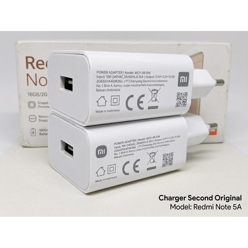 Adapter Charger Xiaomi MDY-09-EW Original Bekas 5V 2A 10W USB Type A Kepala Charger Bawaan Xiaomi Co