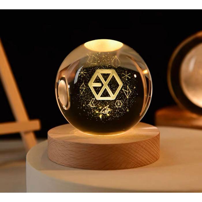 TS Lampu Hias EXO / Lampu Tidur / Bola Kristal / Lampu Kamar Tidur / Lampu LED / Hadiah / Lampu Kpop