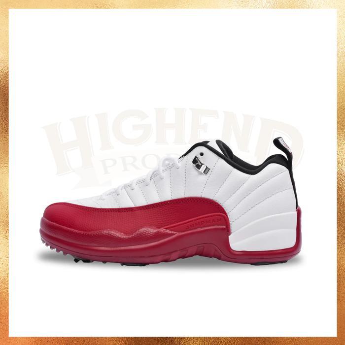 Sepatu Golf Air Jordan 12 Low Golf Cherry 100% Original Dh4120-161 Diskon