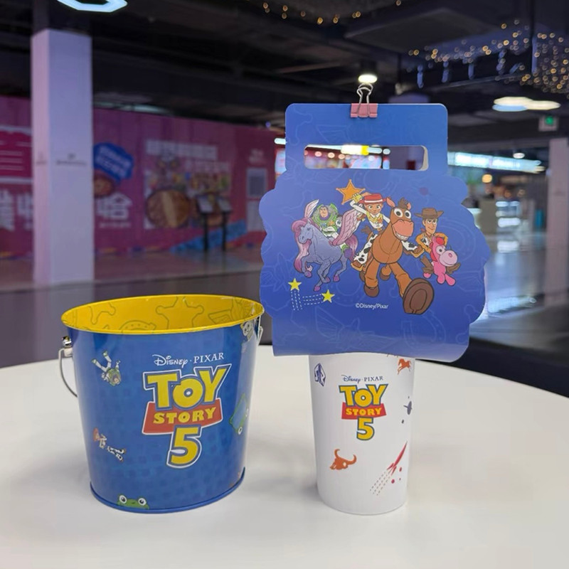 Limited Edition Toy Story 5 Themed Popcorn Bucket Reusable Snack Container Tumbler Cup Anime