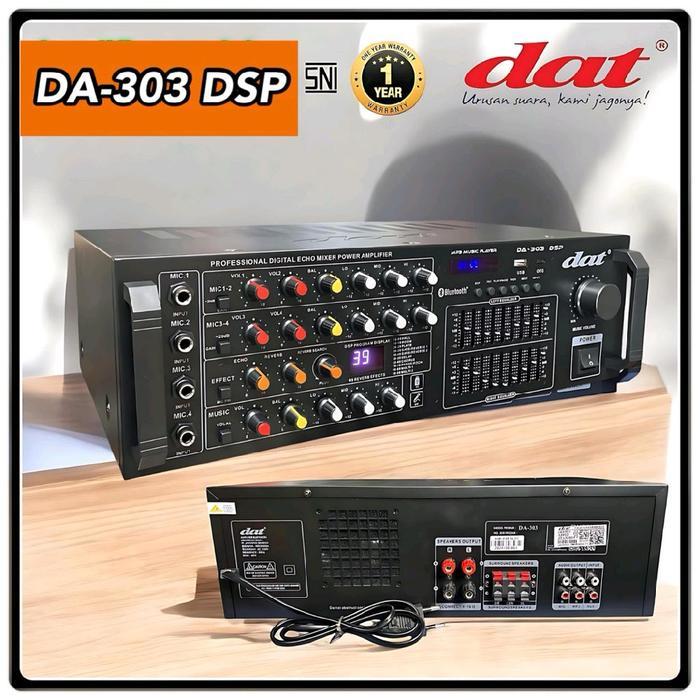Amplifier dat DA-303 DSP Amplifier Bluetooth equalizer karaoke power amplifier dat speaker
