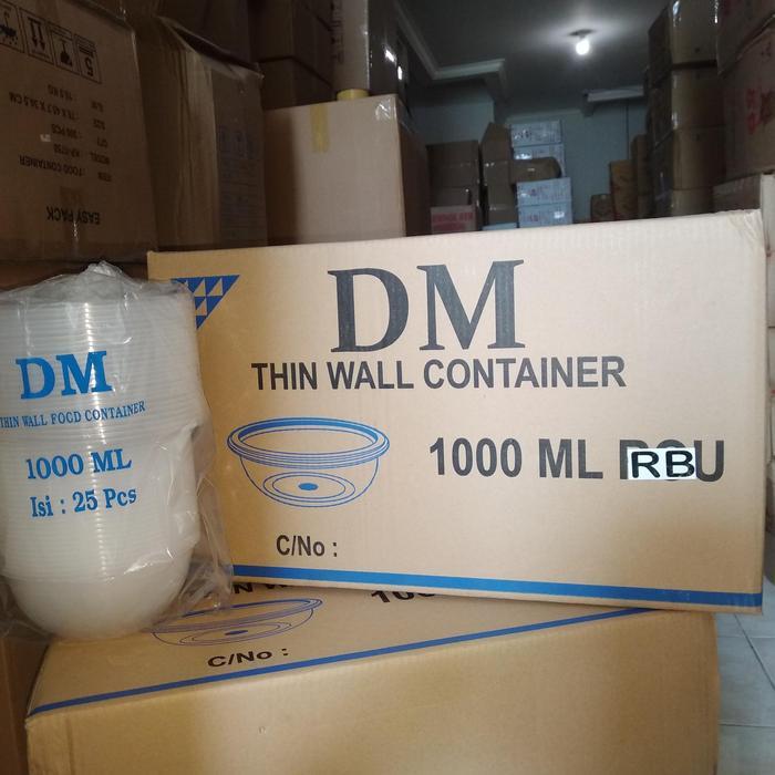 Promo Thinwall Mangkok Diamond 1000Ml - Mangkuk Diamond 1000 Ml- Isi 150 Pcs / Kardus