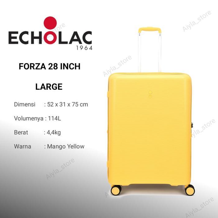 Koper Echolac Forza 28 Inch Large Expand Yellow -Luggage Echolac Forza