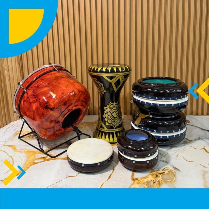 Satu set lengkap Alat Musik Rebana Habib Syeh - Satu set rebana A