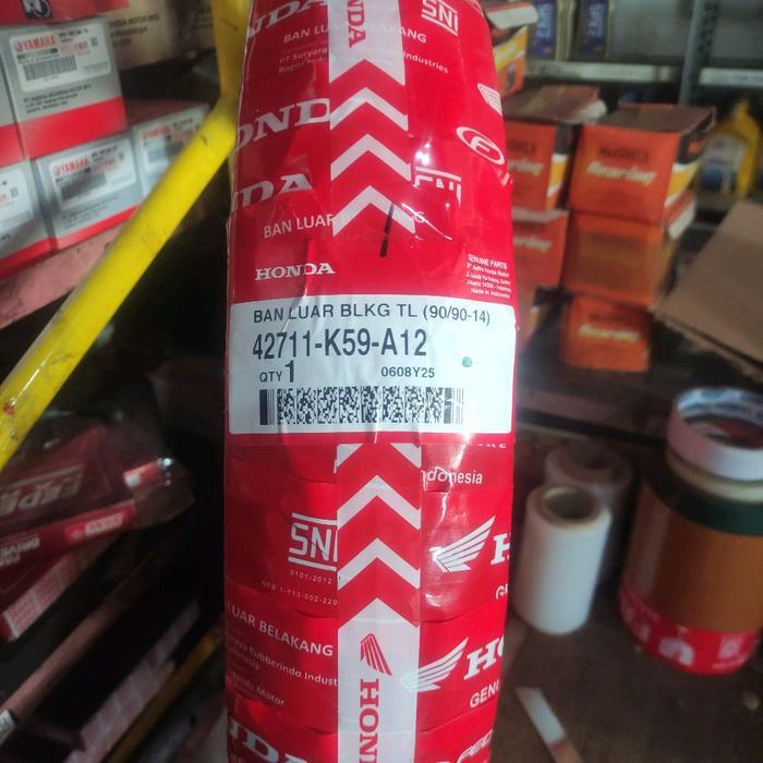 Ban Motor Tubeless Ban Federal 90/90-14 K59 Tubeless Ban Luar Belakang Motor Honda Untuk Genio