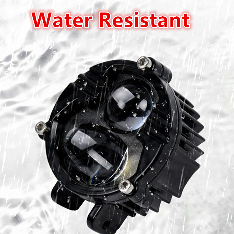 MOTORCYCLE LED HEADLIGHT DUAL COLOR LASER SPOTLIGHT FOG LAMP MOTORCYCLE SCOOTER SUV ATV OFF ROAD