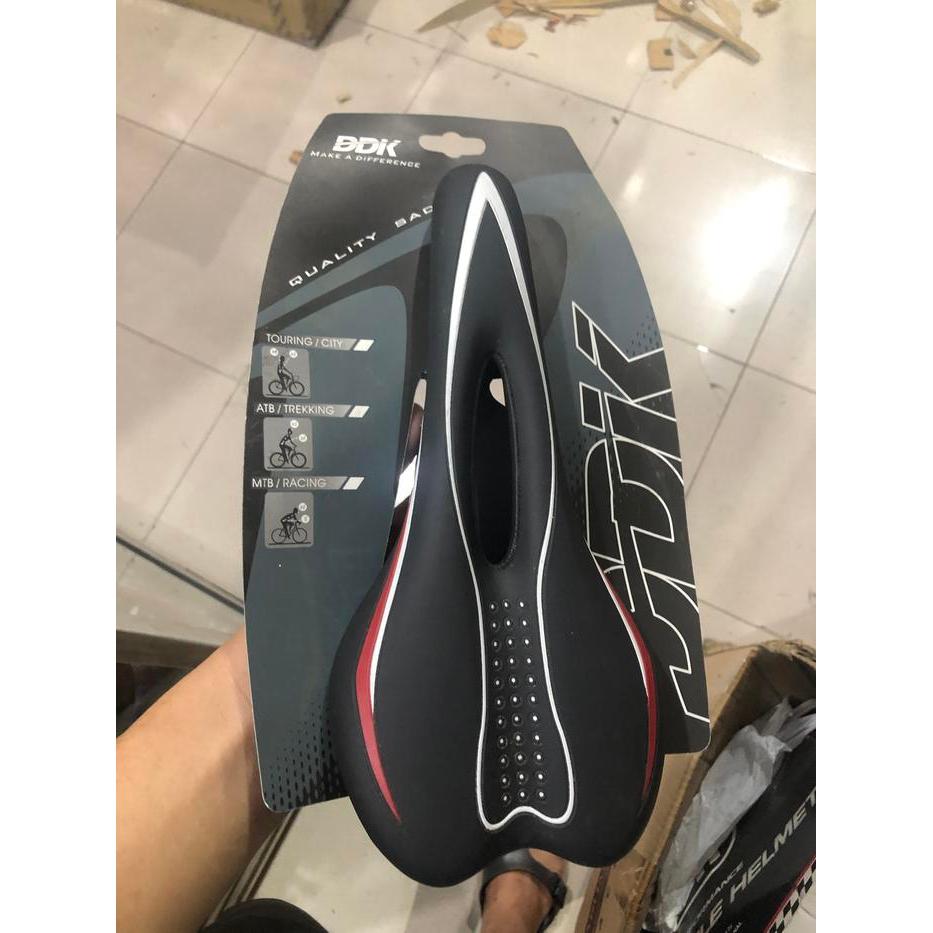 Saddle Sadel Jok Sepeda Ddk Original Mtb Seli Roadbike Hitam Putih Nos