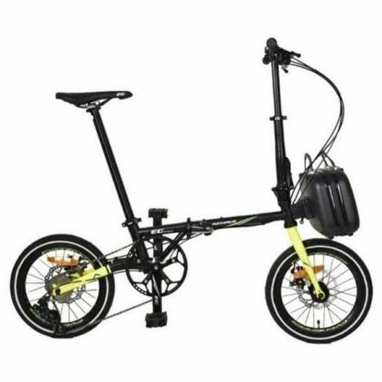 Sepeda Lipat 16 Maximus Evergreen Ever Green Hydraulic Free Tas Troy