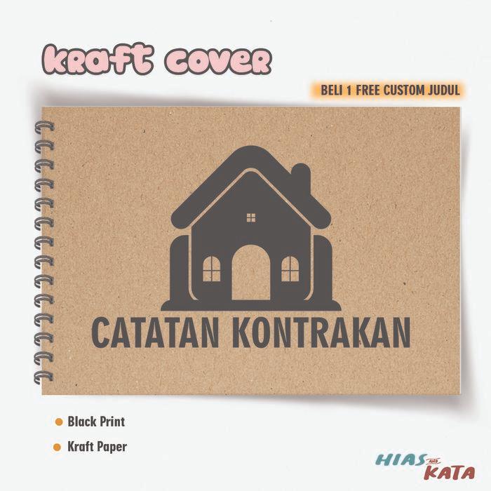 READY Buku Catatan Kontrakan Bulanan A4 Jilid Spiral Gratis Custom Judul Cover