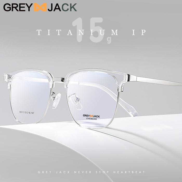 Grey Jack Frame Half Titanium Fashion