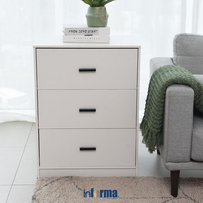 Informa Pexio Laci Penyimpanan 3 Tingkat - Putih Chest Drawer Lemari Laci Storage Cabinet Organizer
