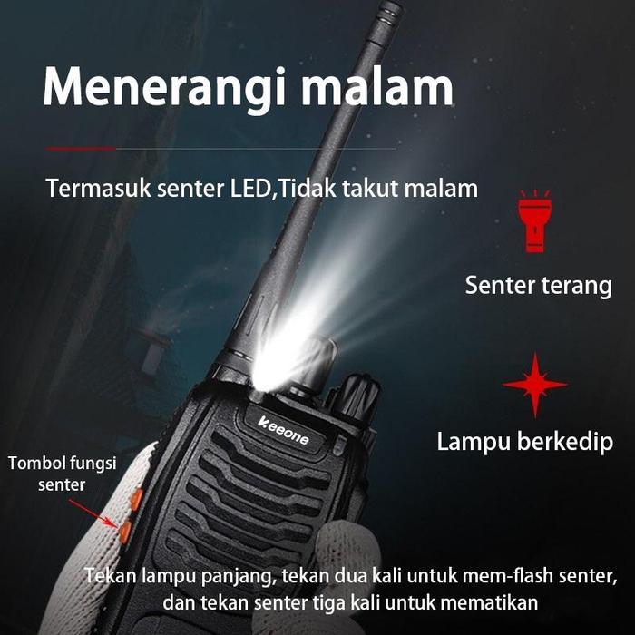 Diskon Keeone Ht Mini Jarak Jauh 2 Units Walkie Talkie 10Km(Max) 2800Mah Ht Wlan Uhf520Mhz Handy