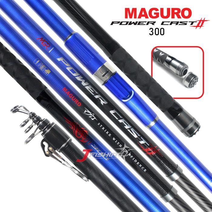 Joran MAGURO POWER CAST II 270 s/d 420 Antena Teleskopik Surf Casting Kolam Sungai Danau Laut