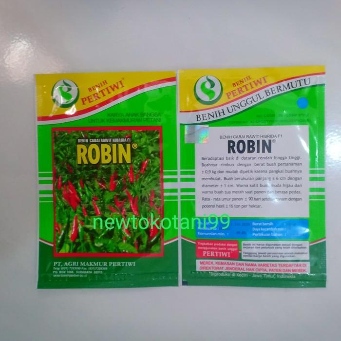 READY Benih cabe ROBIN F1 10 gram benih cabe rawit hijau hibrida dari benih pertiwi cabai rawit
