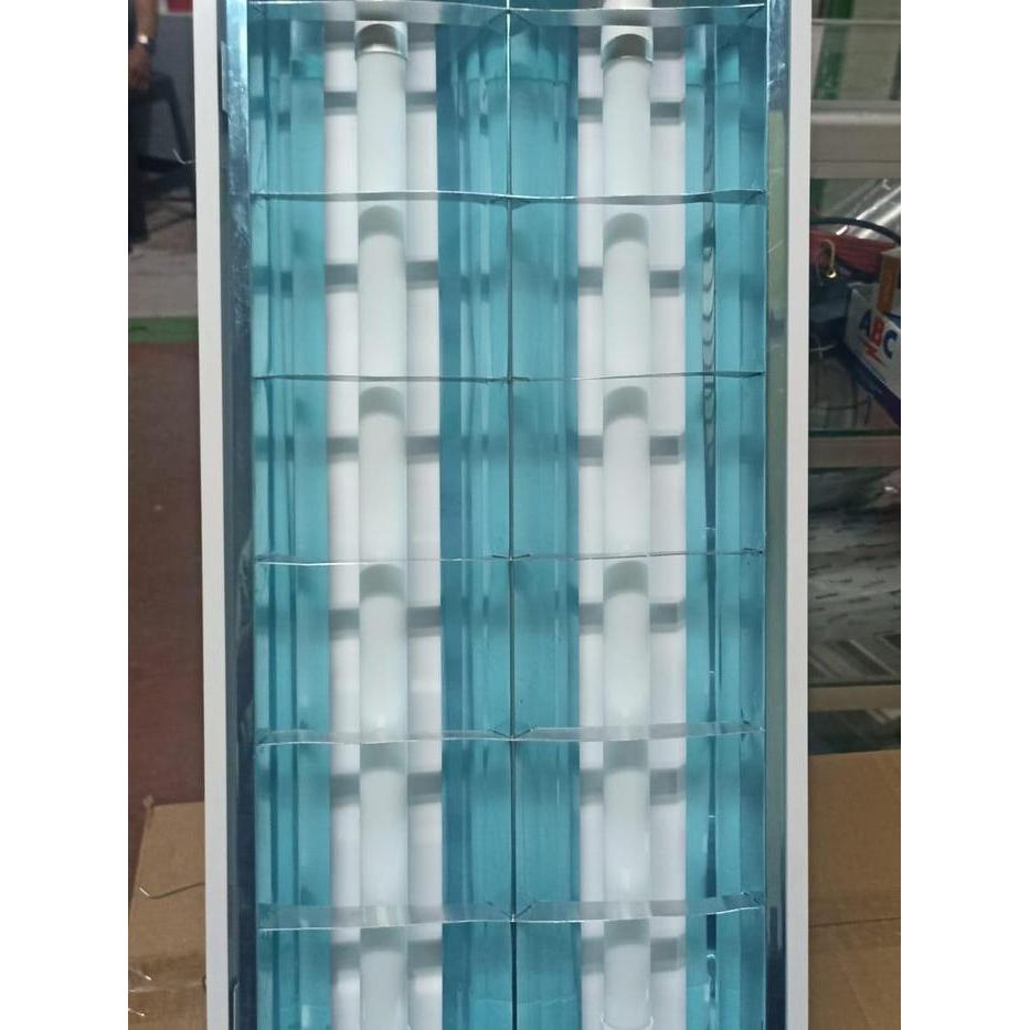 Kap Lampu Tl Rm 2 X 18 Watt/ Kap Lampu Mirror Tl 2X 9 Watt Led/ #Gratisongkir