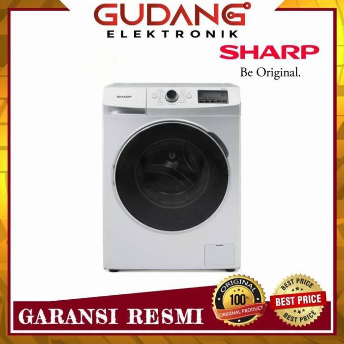 MESIN CUCI FRONT LOADING SHARP ES-FL1083 (W) FRONTLOAD SHARP ES-FL1083