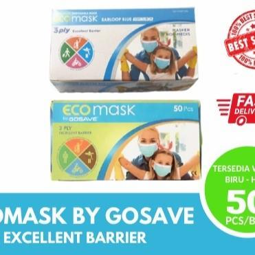 masker 3ply tebal isi 50 gosave eco mask masker premium tebal
