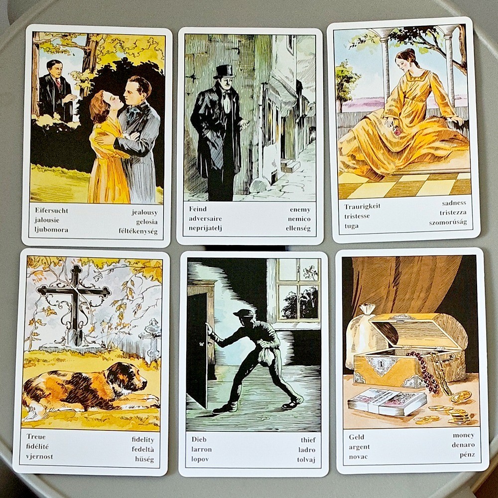 36 Pcs Classic Oracle Cards 96cm Vintage Traditional Gypsy Cards with Multilingual Meanings & Zodiac