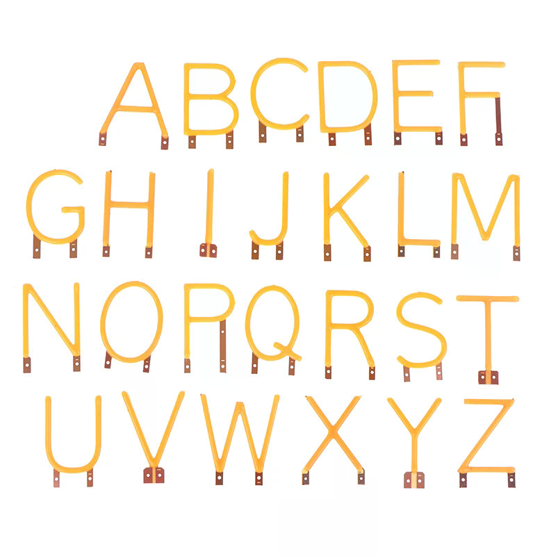 English Letter Filament COB LED Filament DC3V Yellow Diodes Party Decoration Light Accessories DIY