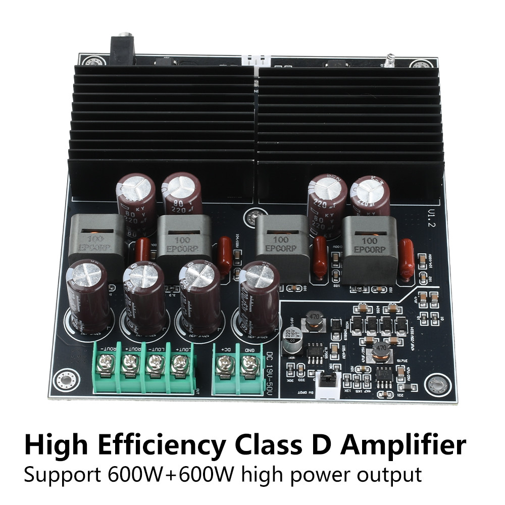 HIFI Dual TPA3255 Stereo Amplifier Board 2 Channel 600W+600W Class D Digital Power Amplifier