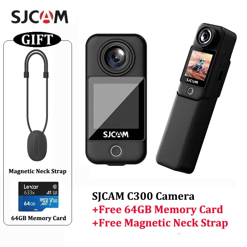 SJCAM C300 Pocket Action Camera 4K 30FPS 6-Axis GYRO Image Stabilization Super Night Vision 5G WiFi