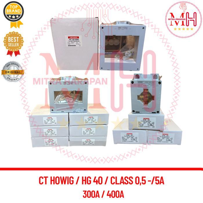 Terlaris Howig Ct Howig 300A / 400A Hg 40 Class 0,5 Hole Dimensi 42 X 11 Current Transformer Howig