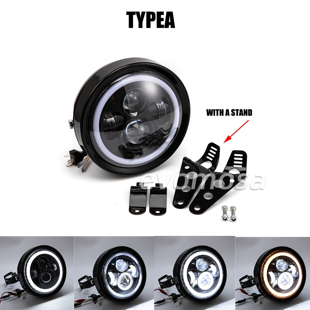 UNIVERSAL 7 INCH LED MOTORCYCLE DRL HEADLAMP HEADLIGHT FOR HONDA CG125 GN125 CB400 CB750 FOR HARLEY