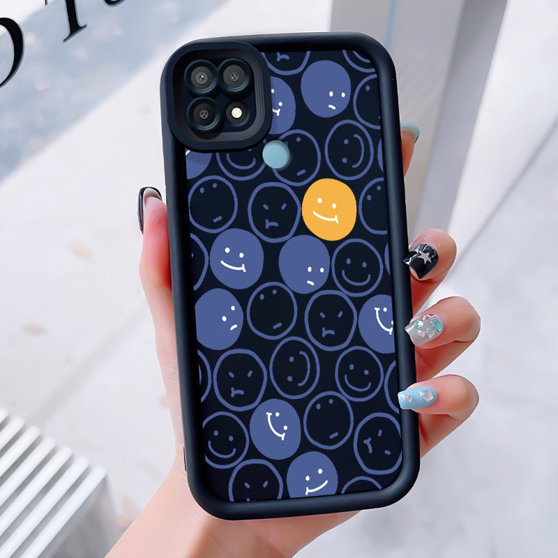 Casing Hp untuk OPPO A15 A15s A35 4G Case Casing pola ekspresi babi Kesing HP Kasing Silikon Softcas