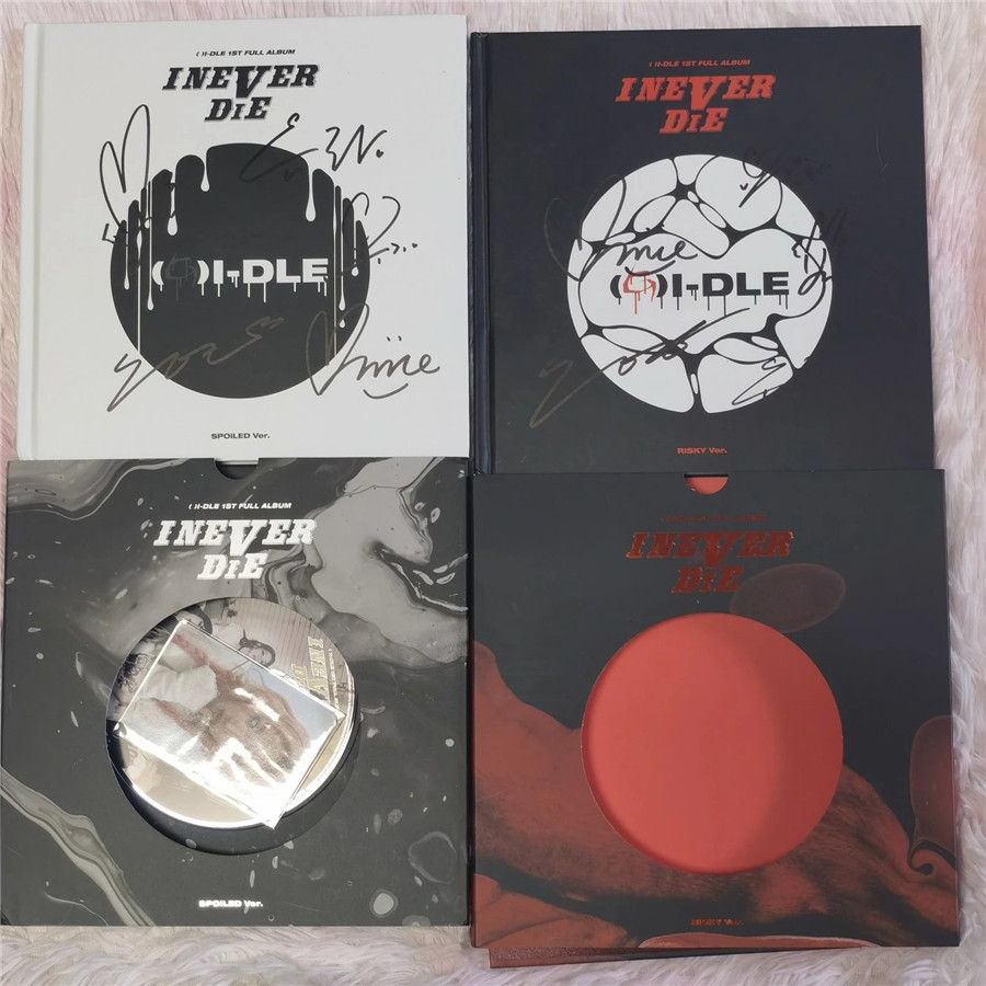 G I-DLE GIDLE Autographed ALBUM I NEVER DIE CD+PHOTOBOOK+Photo card K-POP