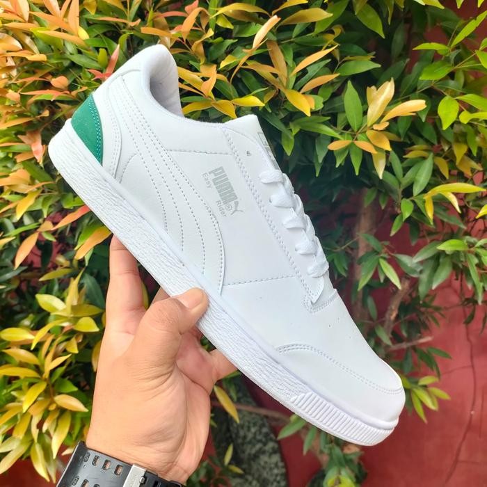 SEPATU SNEAKERS PRIA UKURAN JUMBO BIG SIZE 45 46 47 48 PUTIH HIJAU