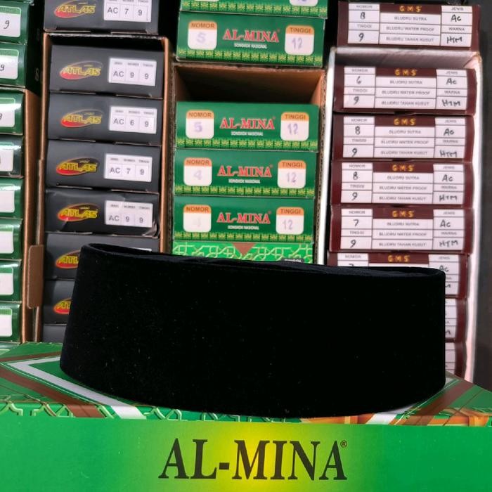 TERMURAH Peci Songkok Al Mina Tinggi 7 Non AC READY STOCK