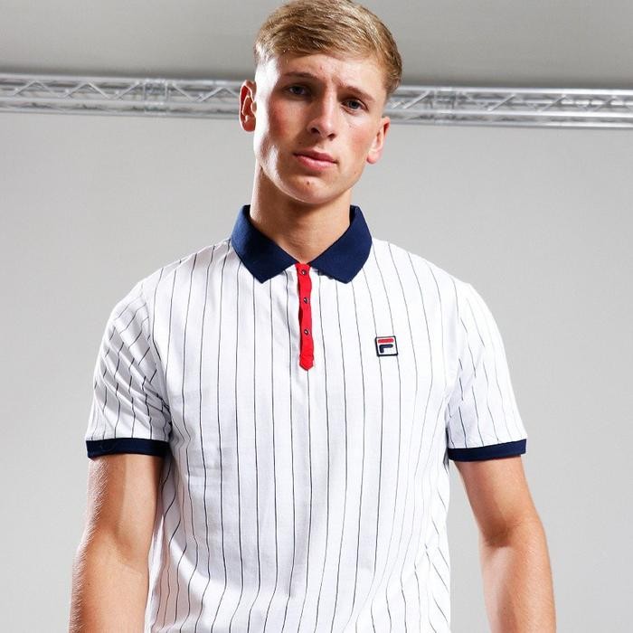 Fila Vintage Classic BB1 Polo Shirt Stripe Bjorn Borg Tennis