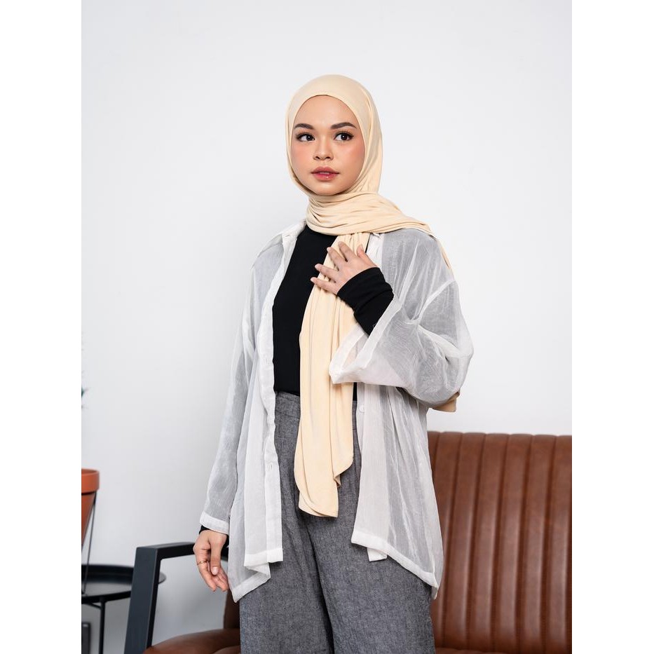 tvkj- Zm Zaskia Mecca X Meccanism - Queenza Spandex Pashmina Instan - Hijab Kaos Cooltech