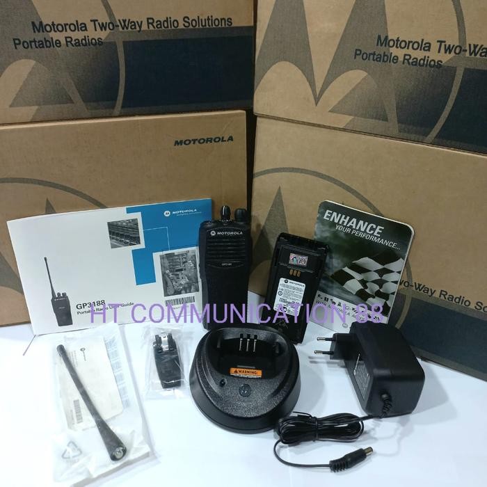 HT MOTOROLA GP 3188 UHF 403-348 MHZ ORIGINAL stok lama barang baru