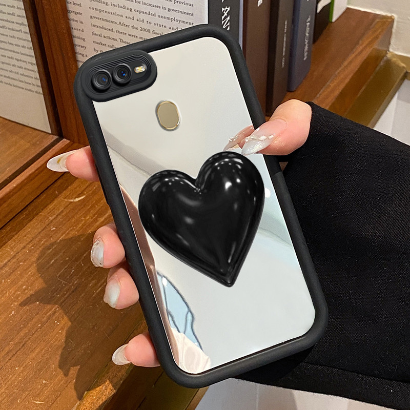 Casing Hp OPPO A7 OPPO A5s OPPO A12 OPPO A12S A11k Case Casing Hitam cinta HP pola Kesing Kasing cer
