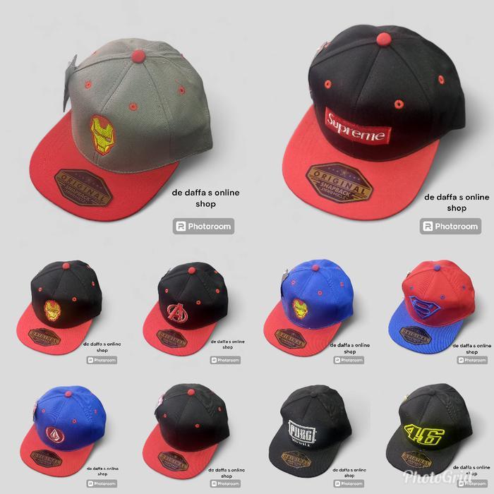 Topi Anak Snapback Bordir Topi Hip Hop Anak Rapel distro