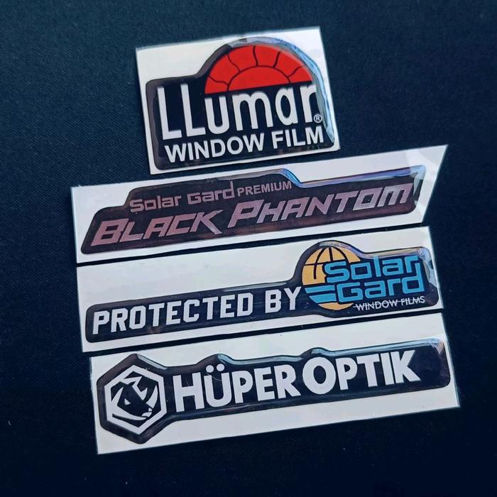 Stiker Emblem Kaca Film Mobil Solar Gard Black Phantom Lumar Huper Optik - Car