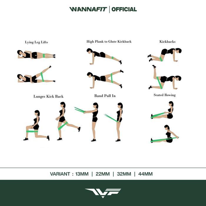 Wannafit Resistance Band Latex Karet Elastis Olahraga Alat Olahraga Rumah #Gratisongkir